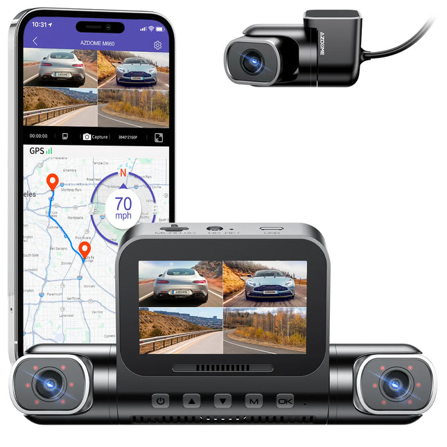 <tc>AZDome M660 4CH 128gb 2K Wifi GPS 360 gradi dashcam</tc>