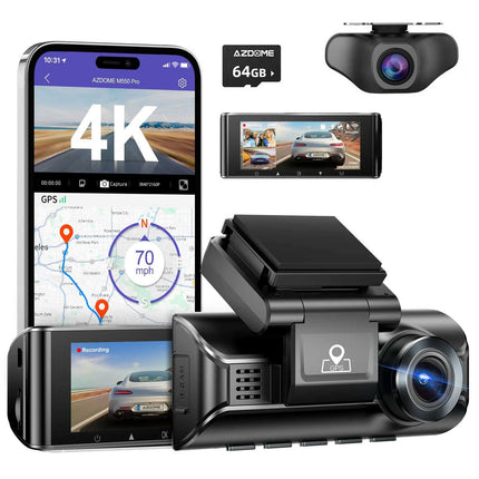 <tc>AZDome M770 Pro 2CH 4K Wifi GPS 64gb dashcam</tc>