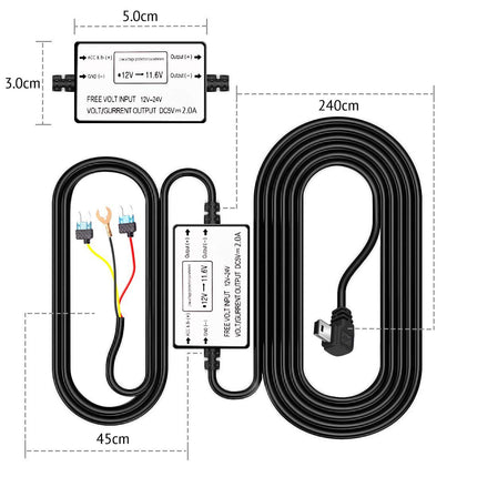 AZDome BN03 Kit cablato Micro USB a 3 fili