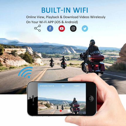 <tc>Motocam E6L 2CH Dual Wifi dashcam per moto</tc>