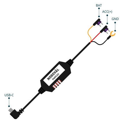 Nordväl PMPC03 Kit cablato USB-C 3 fili