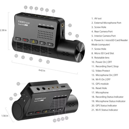 <tc>Viofo A139 3CH QuadHD Wifi GPS dashcam</tc>